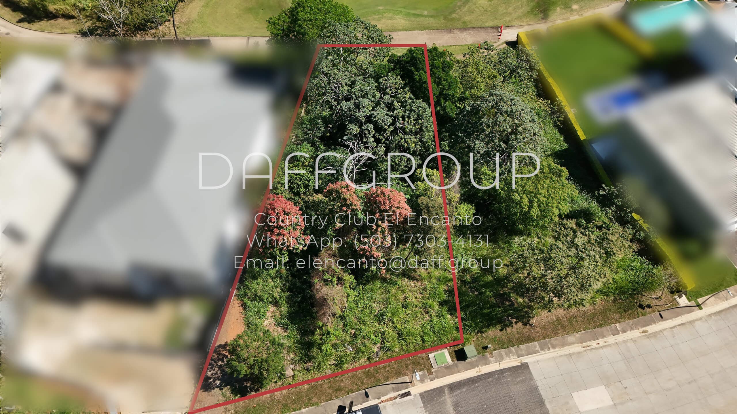 Aerial view of Golf Front lot - Angle 1